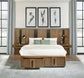 Terrace Queen Wall Panel Storage Bed Ash Brown