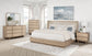 Kailani 52-inch California King Wingback Bed Beige Oak