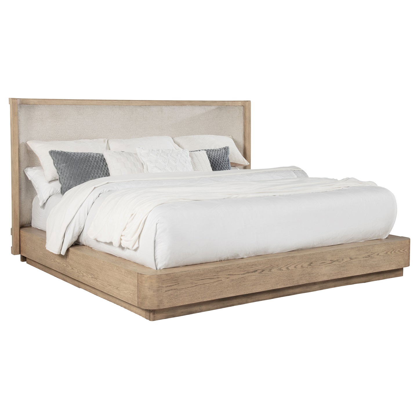 Kailani 52-inch Queen Wingback Bed Beige Oak