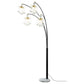 Maisel 91-inch Hanging Crystal Arc Tree Floor Lamp Black