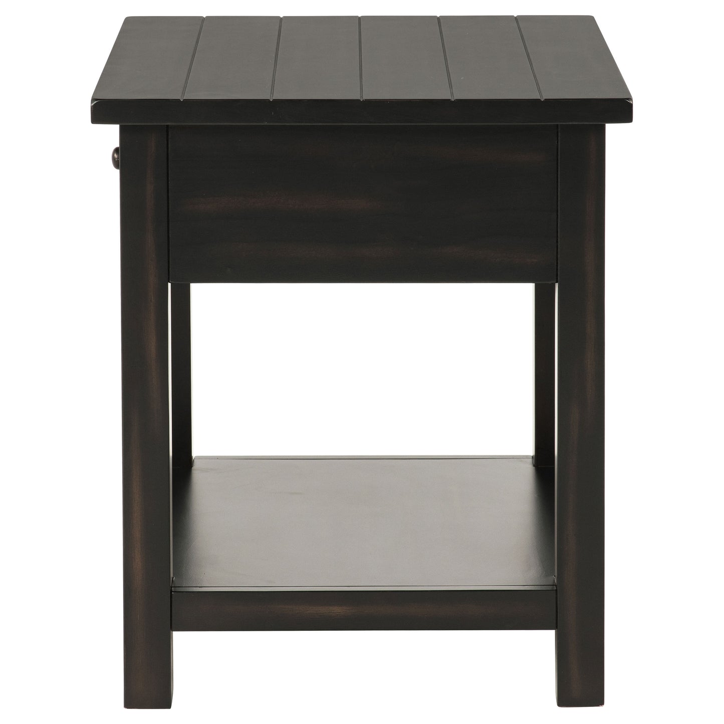 Payne 1-drawer Wood End Table with Shelf Java