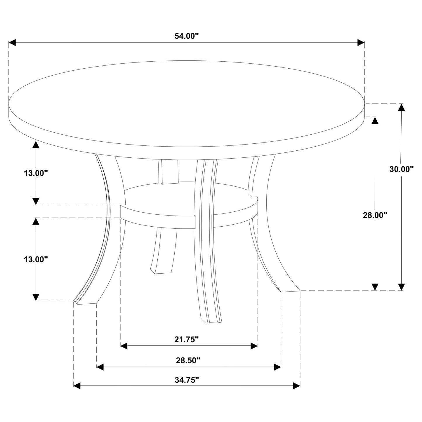 Judd 5-piece 54-inch Round Wood Dining Table Set Pearl White