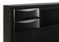 Briana Wood Eastern King Storage Bookcase Bed Black