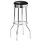 Retro 3-piece Round 1950s Bistro Pub Bar Table Set Black