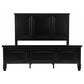 Sandy Beach 63-inch Eastern King Wood Panel Bed Black