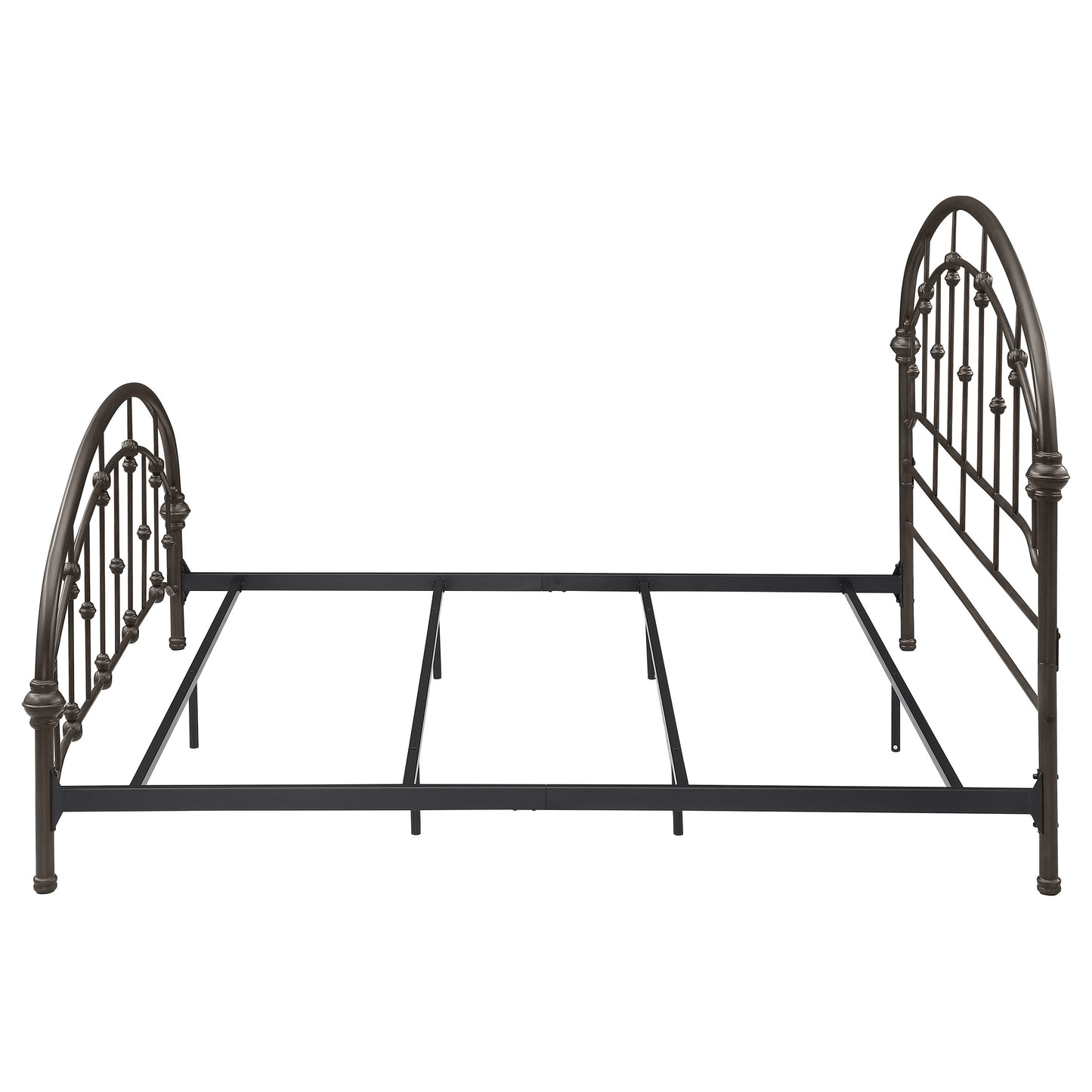 Rowan Metal Eastern King Open Frame Bed Dark Bronze