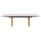 Vesa 97-inch Glass Top Extension Dining Table Beige