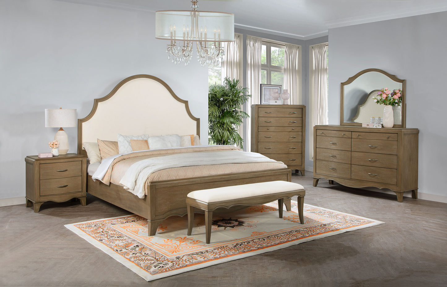 Revello 67-inch Queen Panel Bed Washed Mango