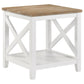 Hollis 2-piece Square Coffee and End Table Set White