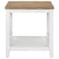 Hollis 2-piece Square Coffee and End Table Set White