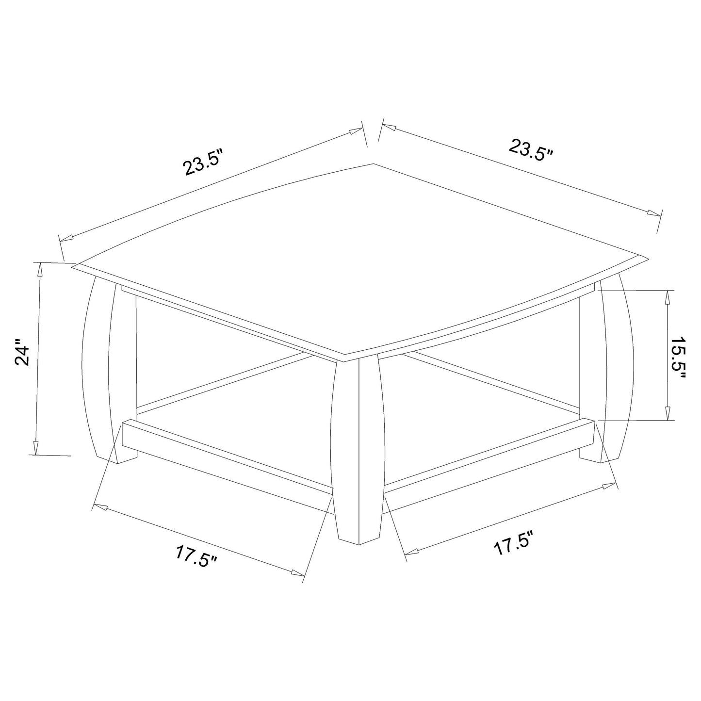 Dixon 2-piece Rectangular Wood Coffee Table Set Espresso