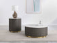 Jason 2-piece Round Marble Coffee and End Table Set White
