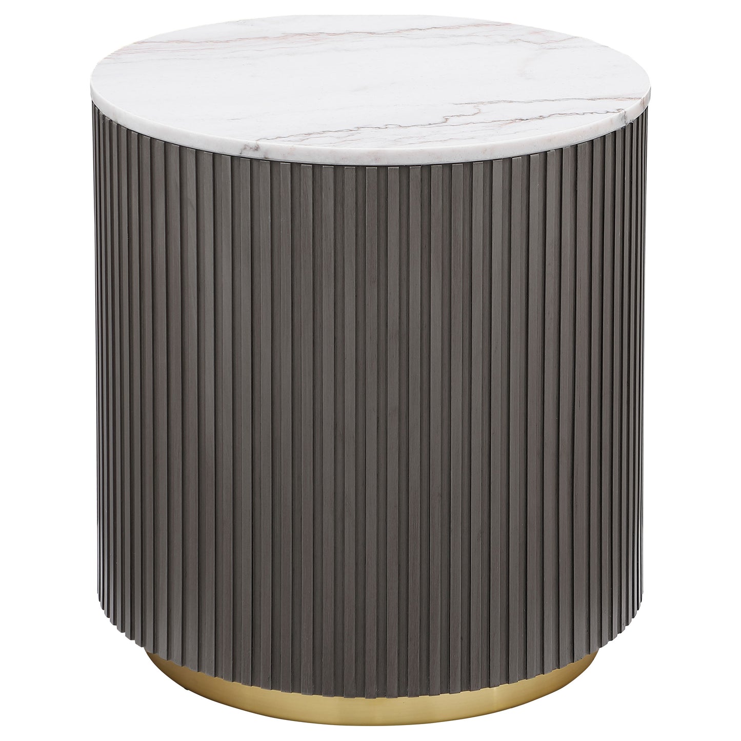 Jason 2-piece Round Marble Coffee and End Table Set White