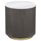 Jason 2-piece Round Marble Coffee and End Table Set White