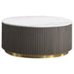 Jason 2-piece Round Marble Coffee and End Table Set White