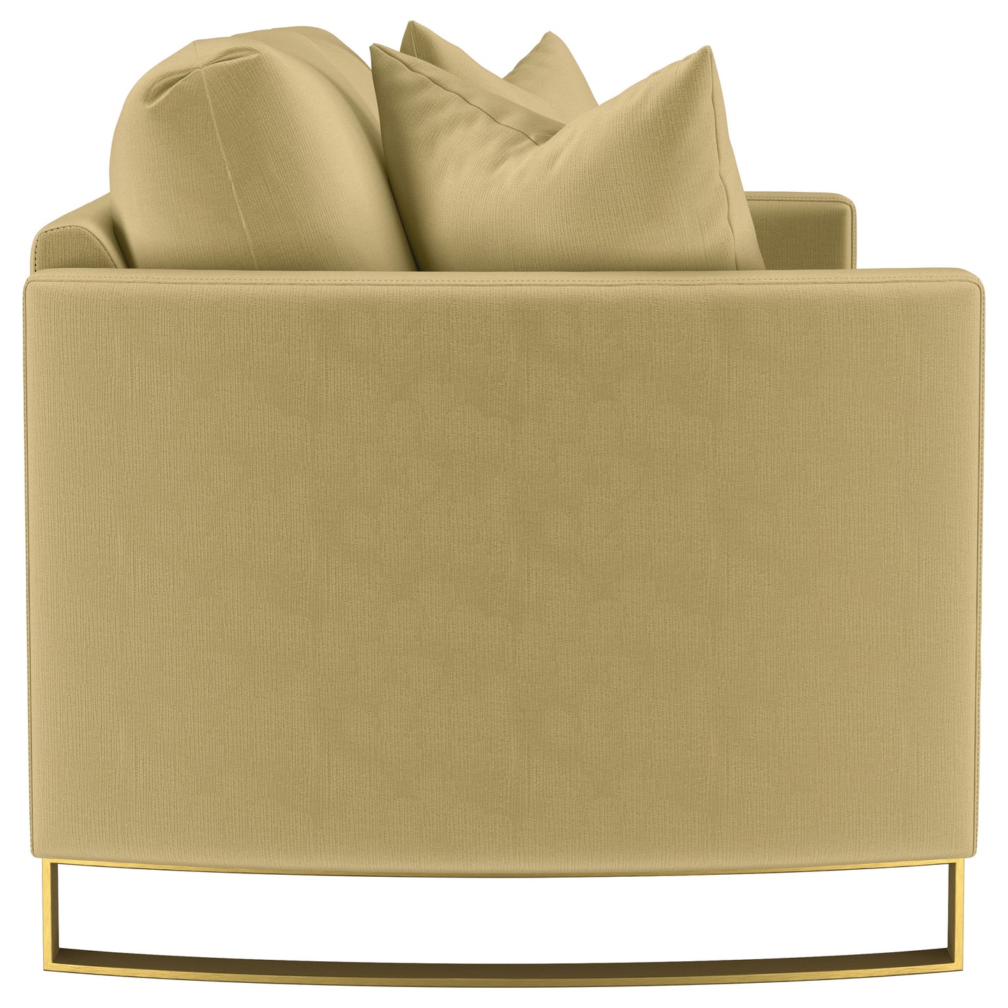 Corliss Upholstered Curved Track Arm Loveseat Camel