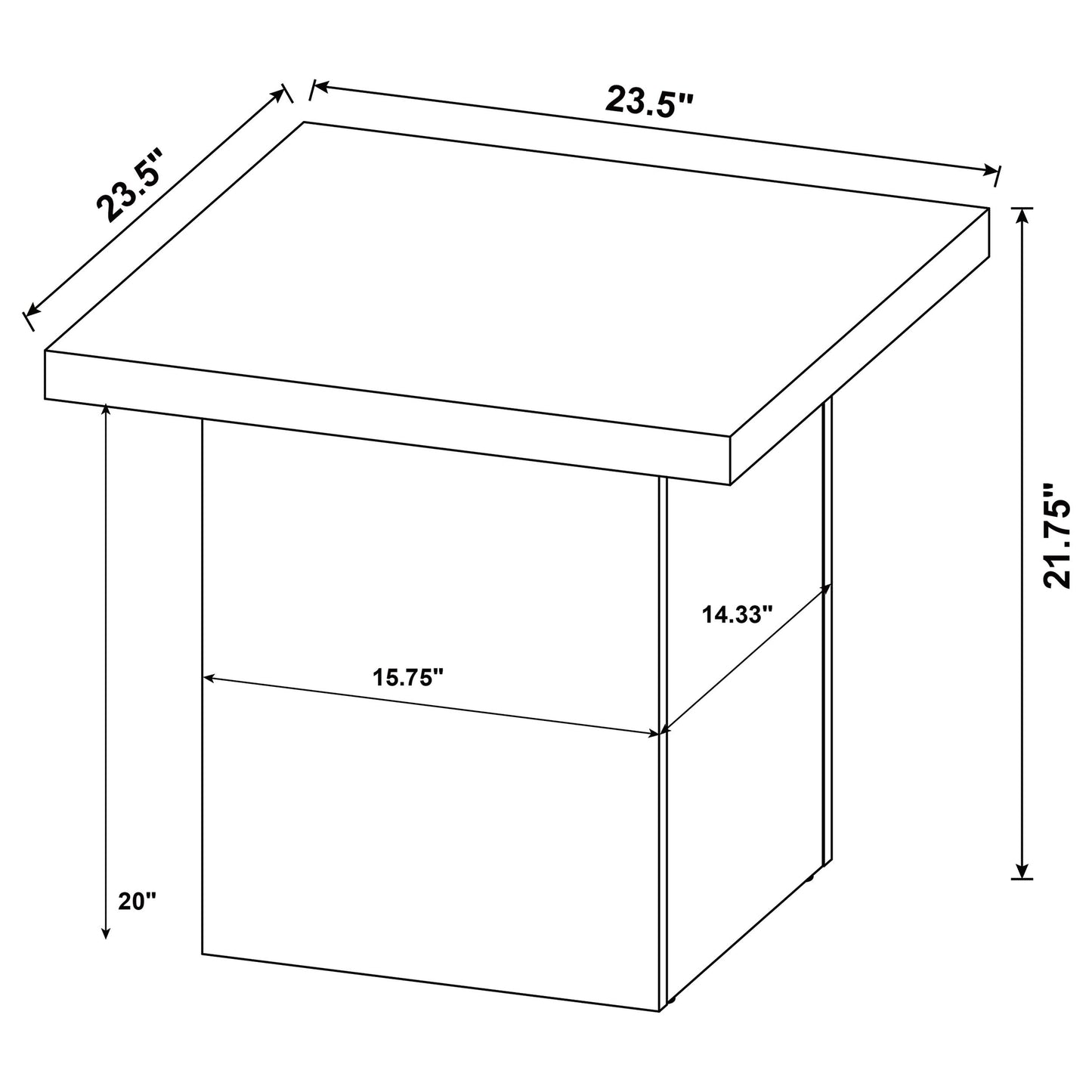 Devar 3-piece Square Coffee and End Table Set Mango