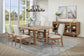 Middleton 7-piece Extension Leaf Dining Set Brown and Beige