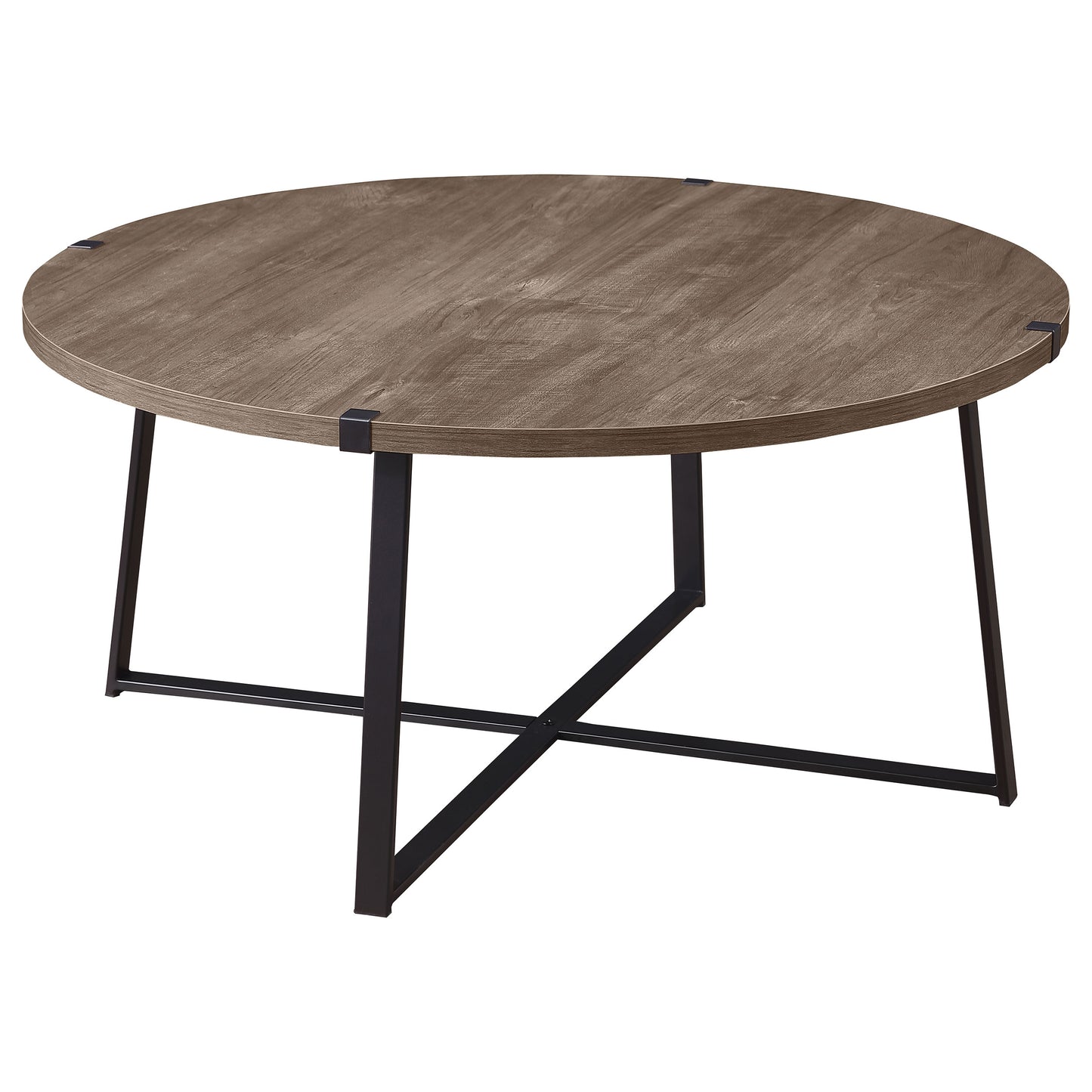 Marcus 3-piece Round Coffee and End Table Set Light Brown