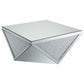 Amore 2-piece Mirrored Coffee and End Table Set Silver