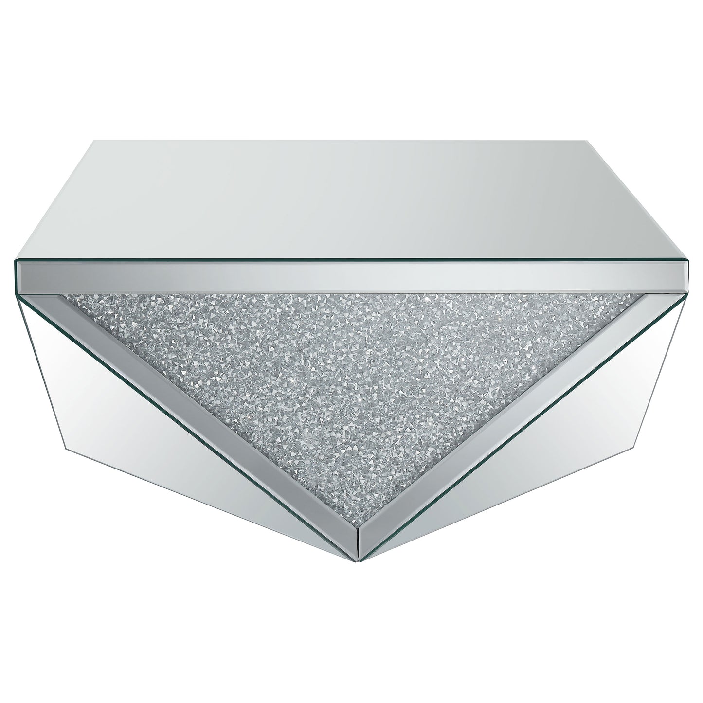 Amore 2-piece Mirrored Coffee and End Table Set Silver