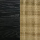 Arini Rattan California King Panel Bed Black and Natural