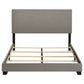 Dorian Fabric Upholstered Queen Panel Bed Taupe