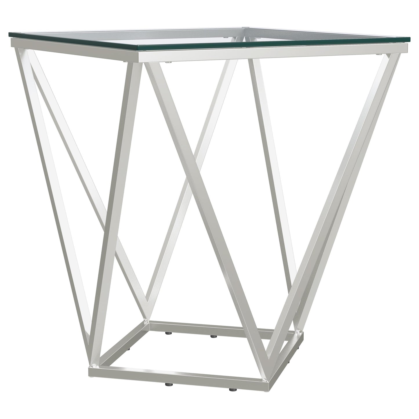 Brittania 2-piece Square Coffee and End Table Set Nickel