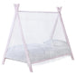 Fultonville Metal Twin Tent Bed with 7-inch Mattress Pink
