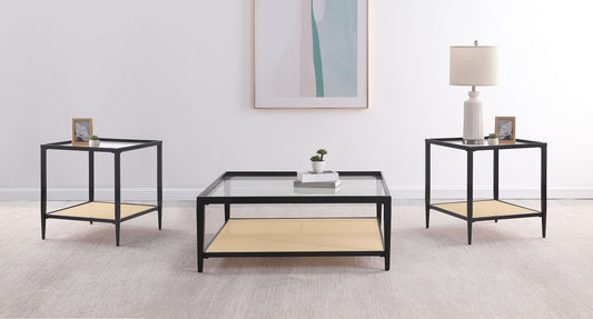 Amherst 3-piece Coffee and End Table Set Black