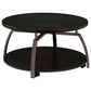 Dacre 3-piece Round Coffee and End Table Set Dark Charcoal