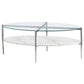 Cadee 2-piece Oval Coffee and End Table Set Chrome