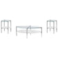 Cadee 3-piece Oval Coffee and End Table Set Chrome