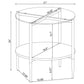 Cadee 3-piece Oval Coffee and End Table Set Chrome