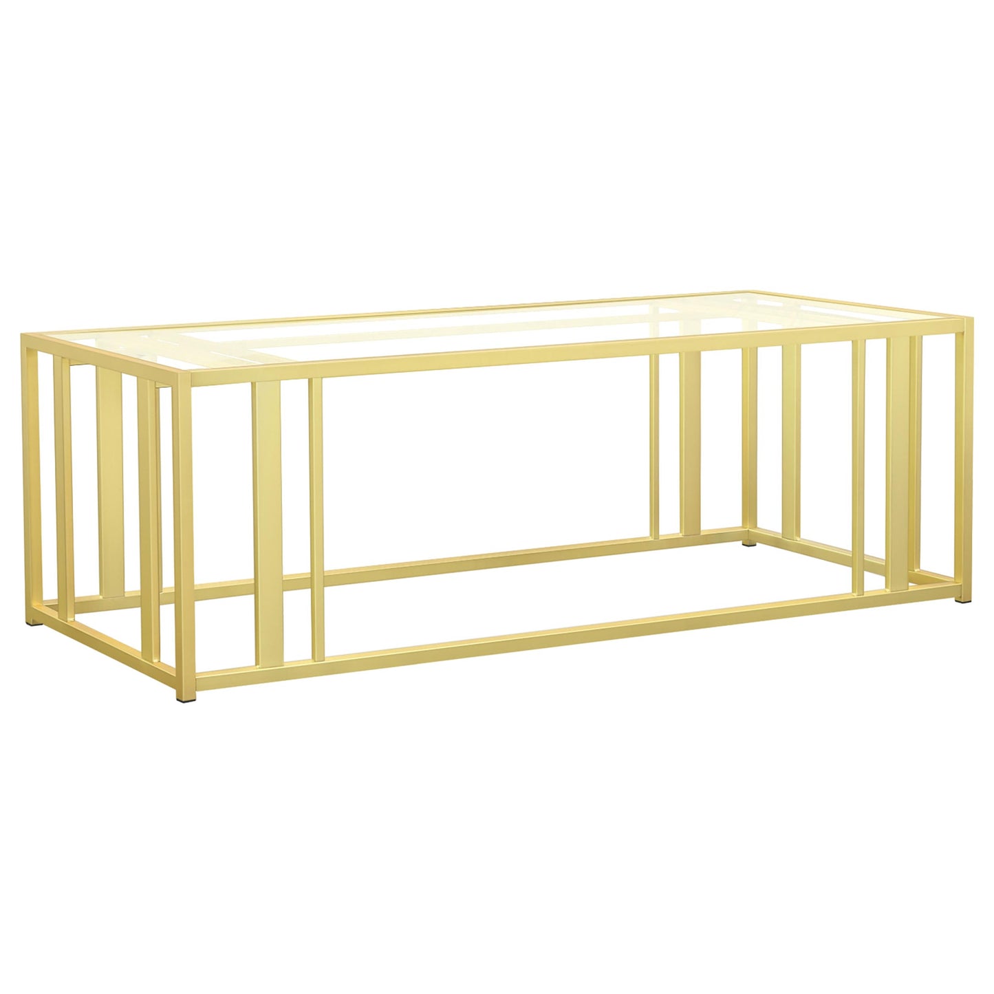 Adri 2-piece Coffee and End Table Set Matte Brass