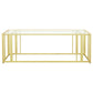 Adri 2-piece Coffee and End Table Set Matte Brass