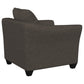 Salizar Upholstered Flared Arm Accent Chair Charcoal Grey