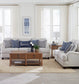 Glenn 2-piece Upholstered Sofa Set Light Grey and Blue