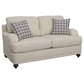 Glenn 2-piece Upholstered Sofa Set Light Grey and Blue