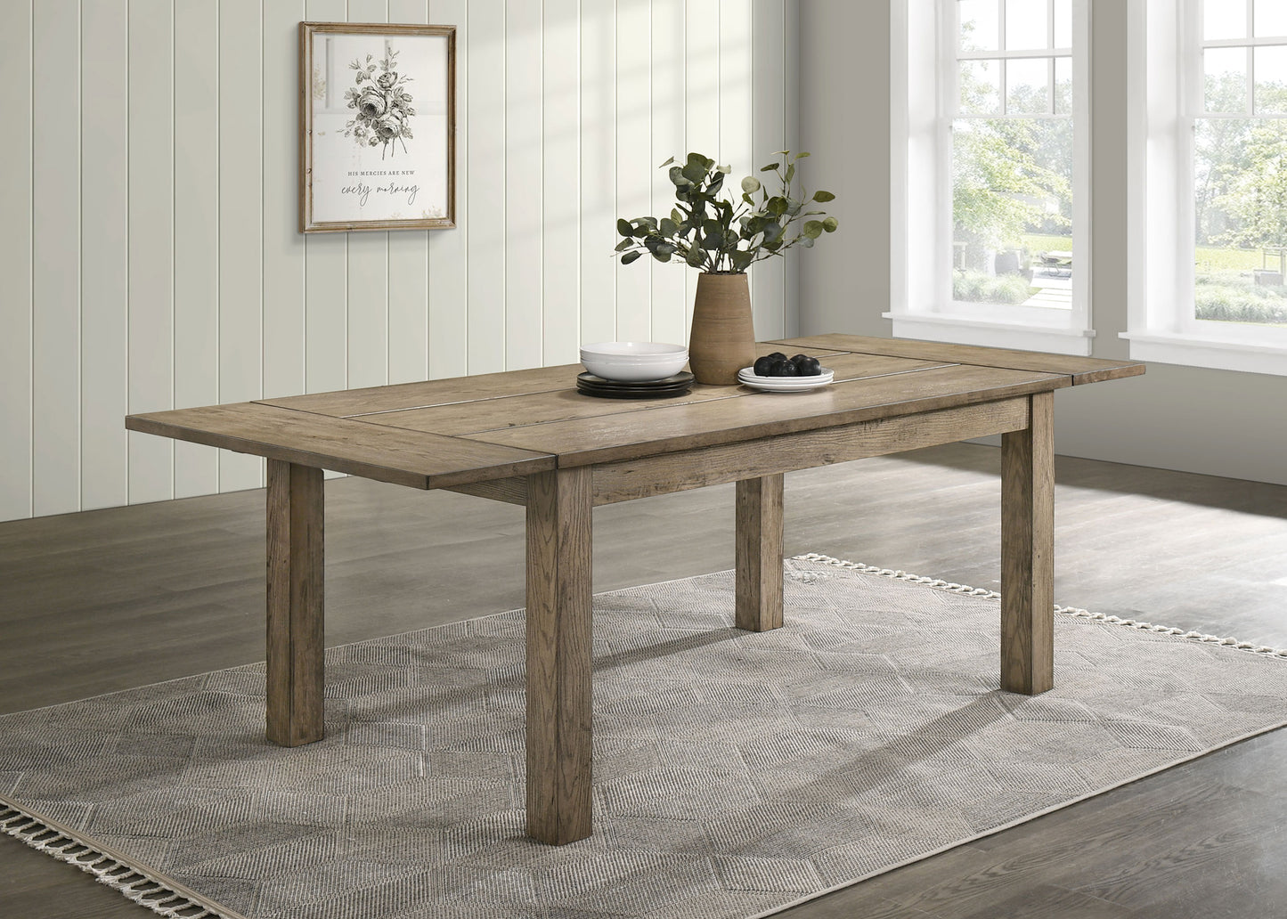 Cardova 87-inch Solid Wood Extension Dining Table Vineyard Oak