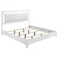 Cassia Eastern King LED Panel Bed White High Gloss
