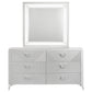 Cassia 6-drawer Dresser Cabinet with Mirror White High Gloss