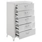 Cassia 5-drawer Bedroom Chest of Drawers White High Gloss
