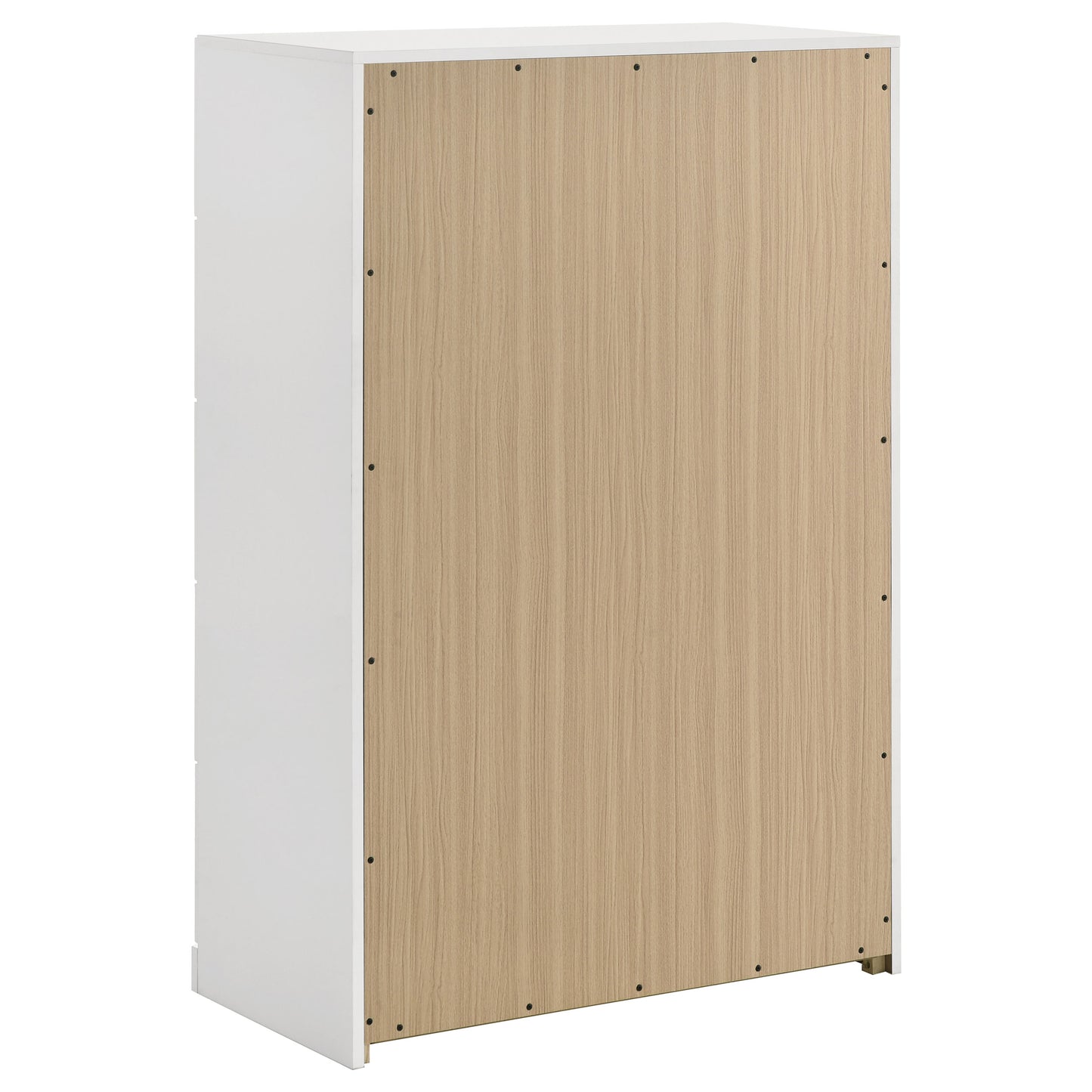 Ines 5-drawer Bedroom Chest of Drawers White High Gloss