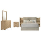 Arielle 4-piece Eastern King Bedroom Set Light Oak