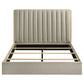 Arielle Queen Bookcase Panel Storage Bed Light Oak