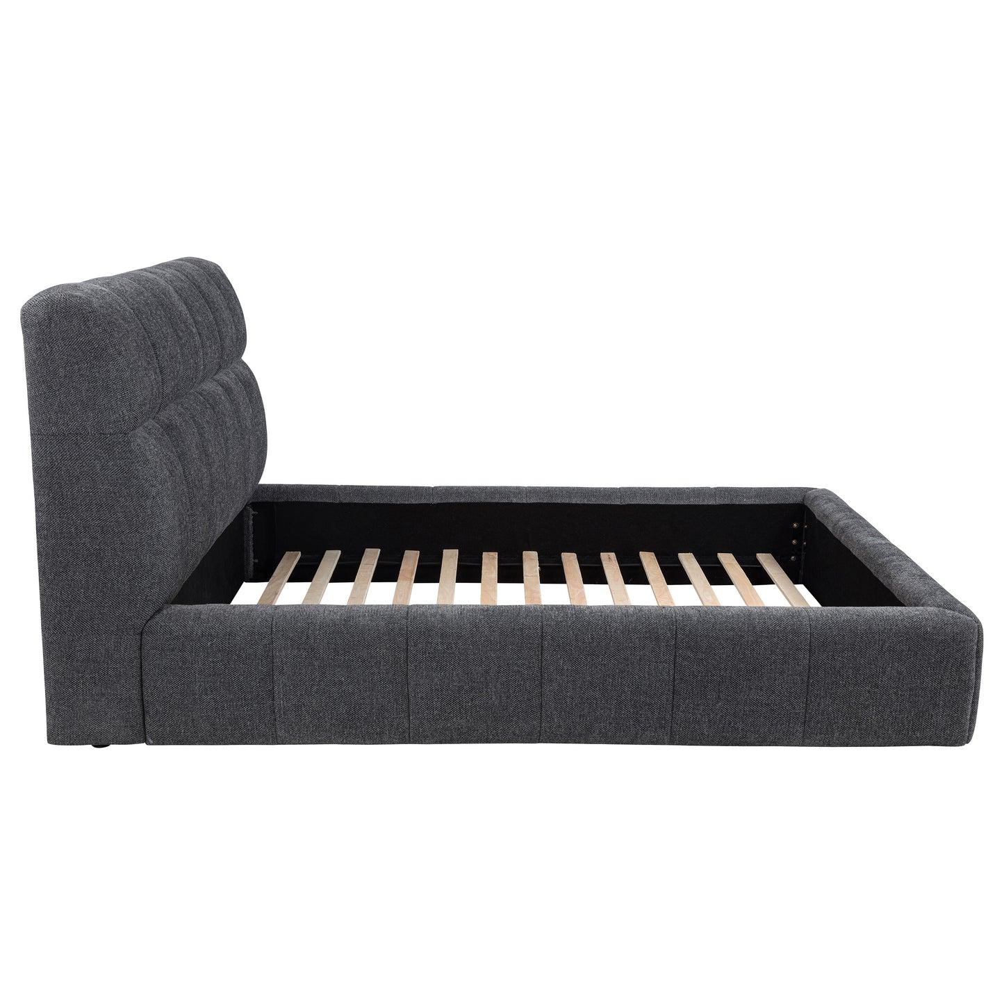 Nollet 48-inch Upholstered California King Platform Bed Grey