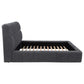 Nollet 48-inch Upholstered California King Platform Bed Grey