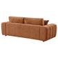 Burnett Chenille Upholstered Wide Arm Sofa Burnt Orange