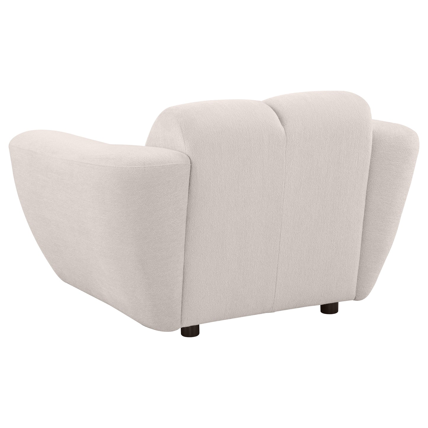 Destino Chenille Upholstered Splayed Arm Accent Chair Greige
